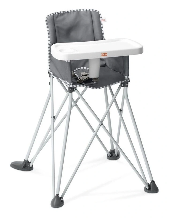 Bright Starts Pop 'N Dine Portable On-The-Go Toddler High Chair Grey 6m image 6