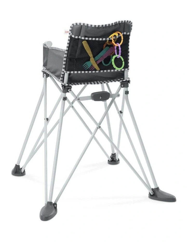 Bright Starts Pop 'N Dine Portable On-The-Go Toddler High Chair Grey 6m image 7
