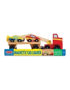 Melissa & Doug Magnetic Car Loader Wooden Childrens Toy Multi-Colour 3y 