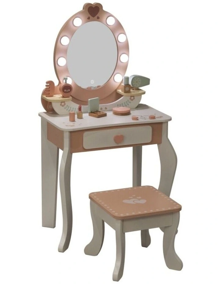 Tooky Toy Dressing Table Light Up Mirror Playset With Accessories Kids 3y image 2