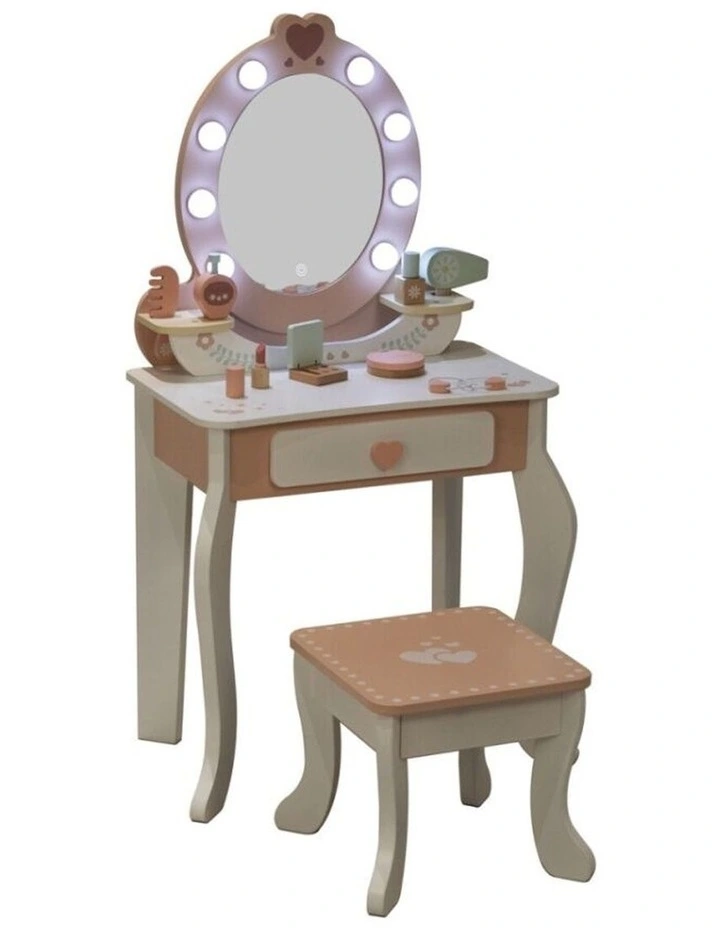 Tooky Toy Dressing Table Light Up Mirror Playset With Accessories Kids 3y image 3