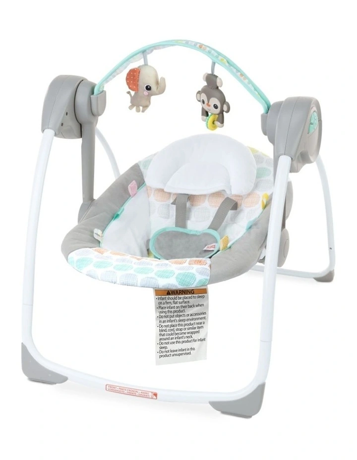 Bright Starts Whimsical Wild Portable Baby Swing With 6 Speeds 10 Sounds 0m image 1