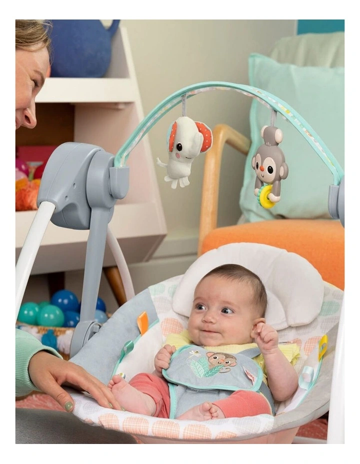 Bright Starts Whimsical Wild Portable Baby Swing With 6 Speeds 10 Sounds 0m image 2