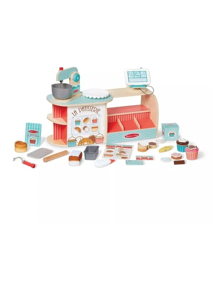 Melissa & Doug La Patisserie Bake Shop Wooden Bakery Play Set Kids 3y image 3