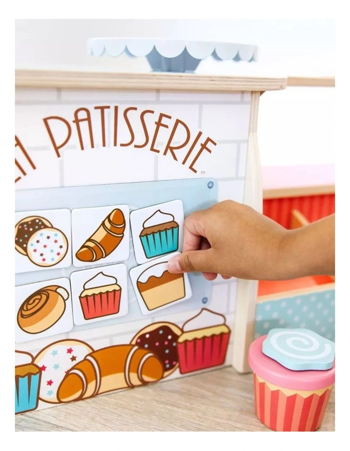Melissa & Doug La Patisserie Bake Shop Wooden Bakery Play Set Kids 3y image 4