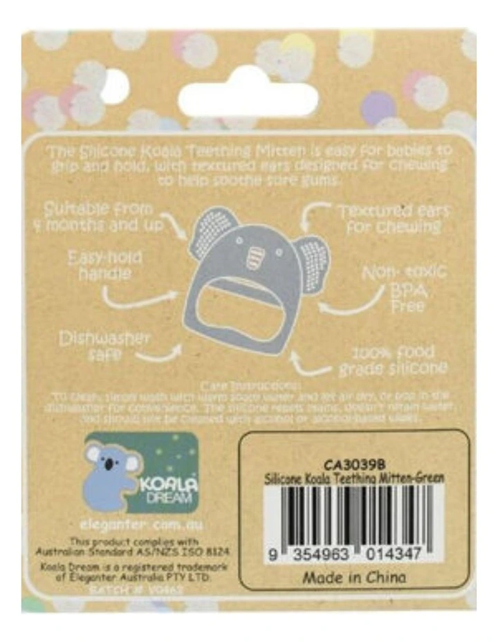 Koala Dream Silicone Tactile Soothing Baby Gums Teething Mitten Blue 4m image 6