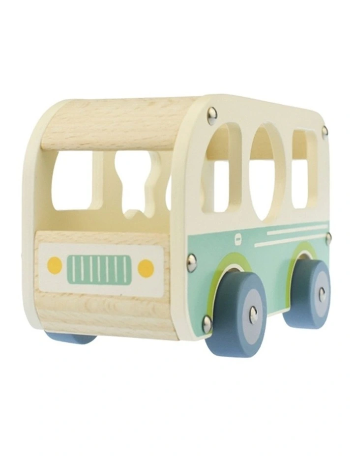 Kaper Kidz EcoShape Wheelie Van Wooden Shape Sorter Kids Toy 12m image 3