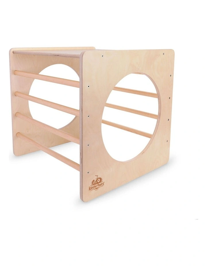 Kinderfeets Wooden Pikler Cube Kids Climbing Activity Play Natural 60cm 12m image 3