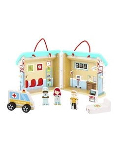 Tooky Toy Hospital Playset with Carry Box Kids Toy 3y 