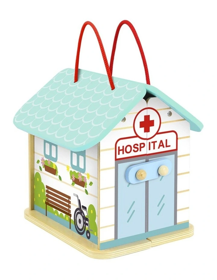 Tooky Toy Hospital Playset with Carry Box Kids Toy 3y image 2