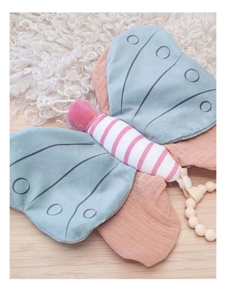 Koala Dream Snuggle Pal Bella Butterfly With Silicone Teething Ring Green 0 image 5
