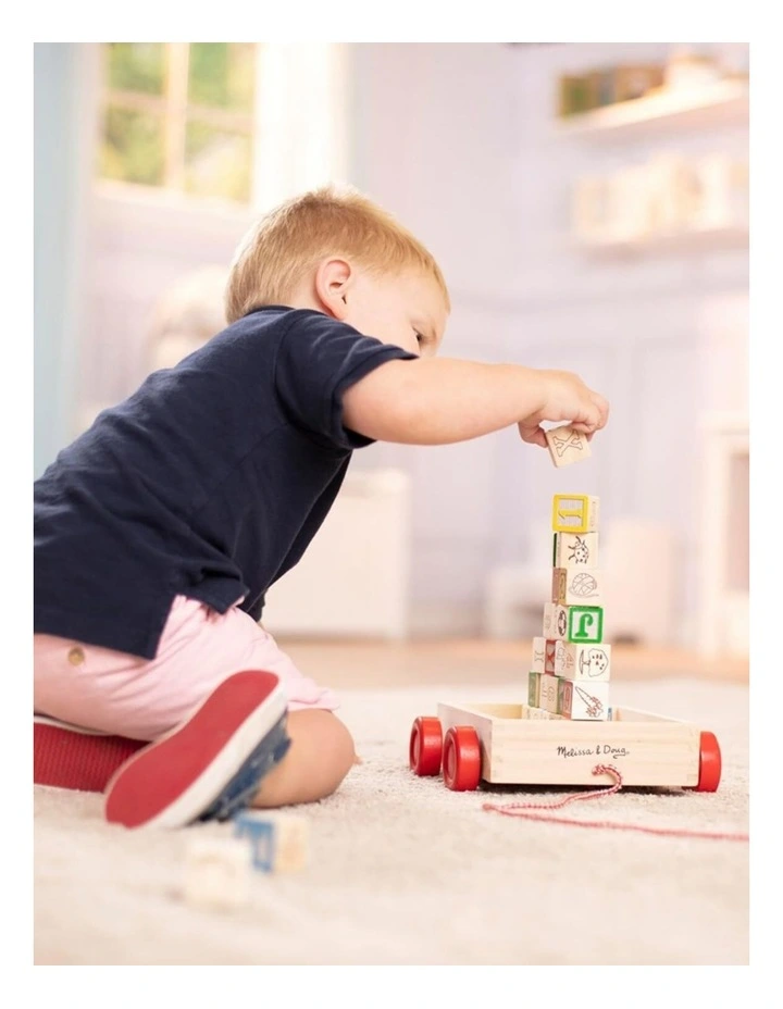Melissa & Doug Classic ABC Block Cart Wooden Educational Toy Kids 2y image 5
