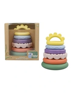 Koala Dream Silicone Sensory Rainbow Stacking Teether Baby 0m 