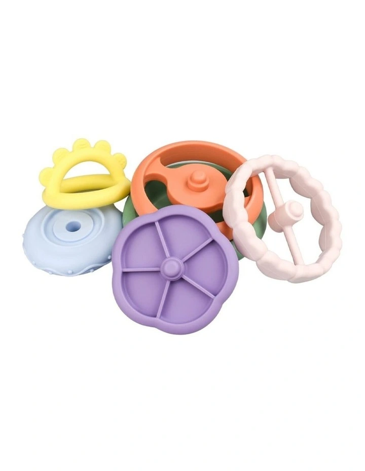 Koala Dream Silicone Sensory Rainbow Stacking Teether Baby 0m image 2