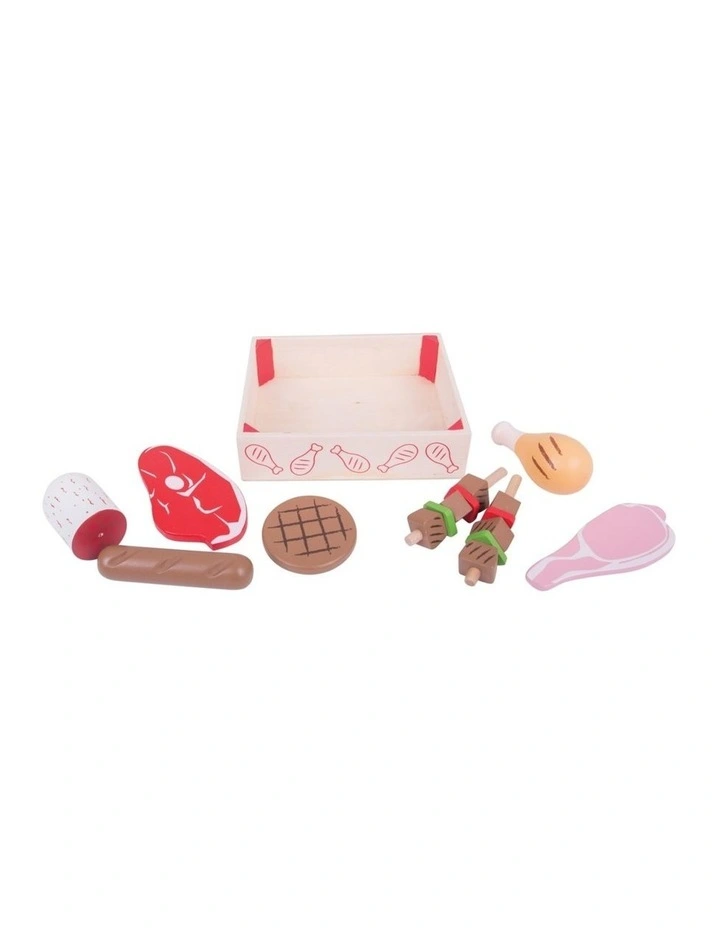 Bigjigs Toys Wooden Butchers Crate Kids Pretend Play Toy 18m  Multicoloured image 2