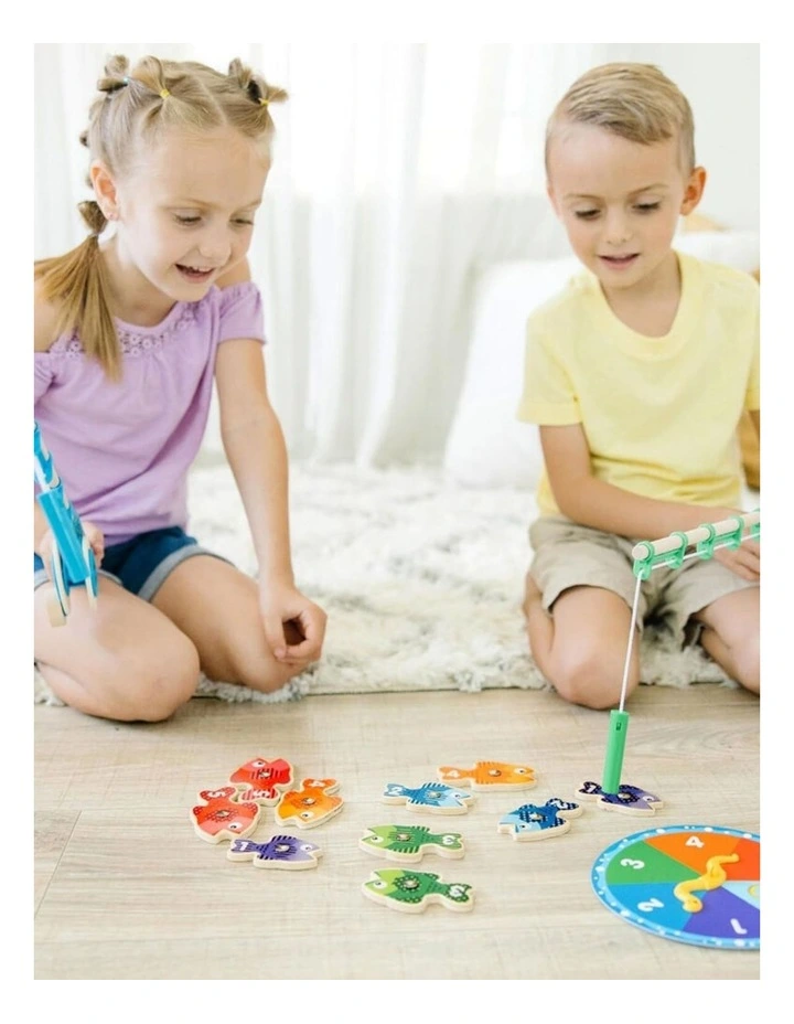 Melissa & Doug Catch Count Magnetic Wooden Kids Toy Fishing Game 2y image 2