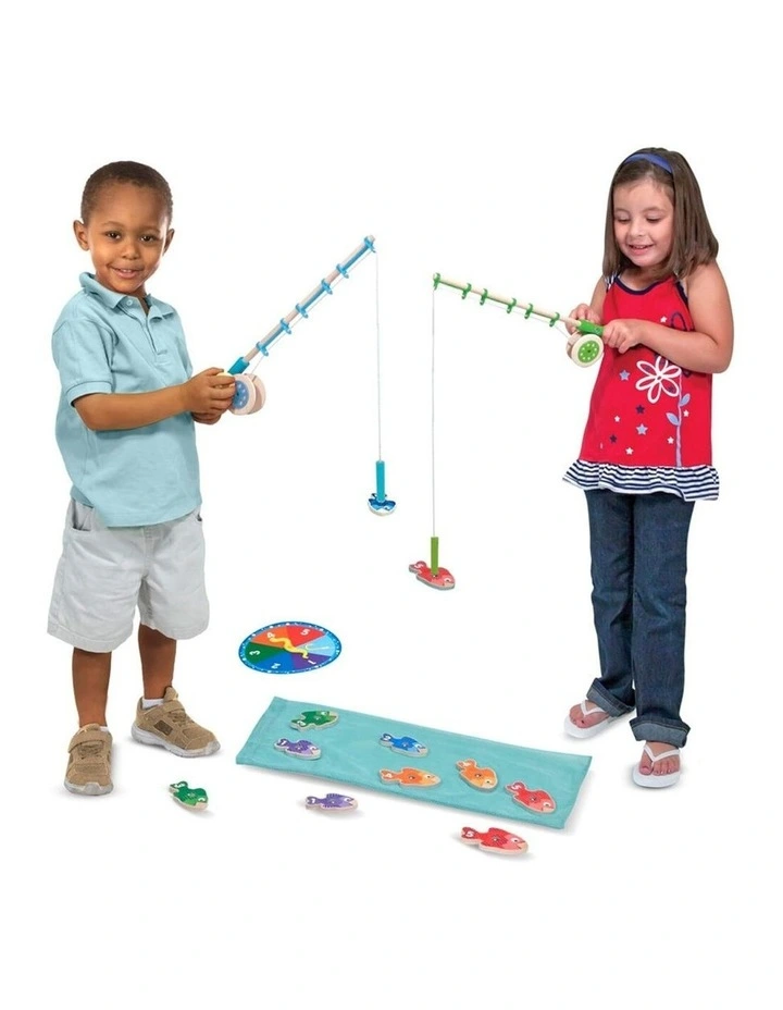 Melissa & Doug Catch Count Magnetic Wooden Kids Toy Fishing Game 2y image 3