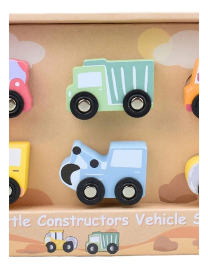 Kaper Kidz Wooden Little Constructors Vehicle Toy Set 6pc 18m image 4