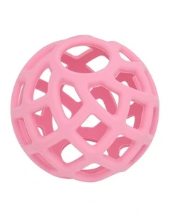 Annabel Trends Silicone Ball Teether Baby Toy Dishwasher Safe Pink 3m