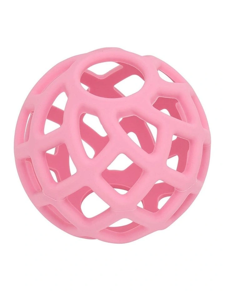 Annabel Trends Silicone Ball Teether Baby Toy Dishwasher Safe Pink 3m  image 1