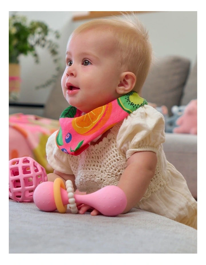 Annabel Trends Silicone Ball Teether Baby Toy Dishwasher Safe Pink 3m  image 4