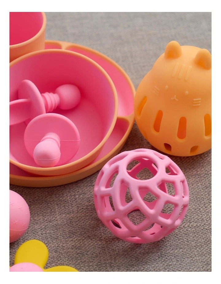 Annabel Trends Silicone Ball Teether Baby Toy Dishwasher Safe Pink 3m  image 5