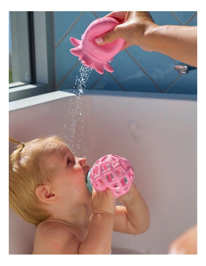 Annabel Trends Silicone Ball Teether Baby Toy Dishwasher Safe Pink 3m  image 6