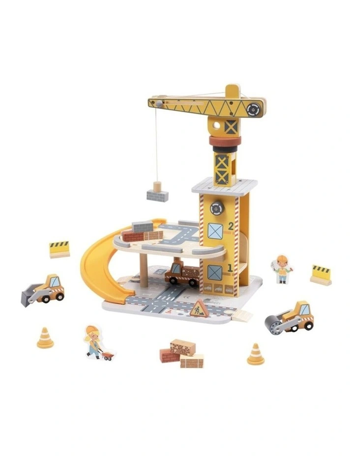 Tooky Toy Port Crane Set With Trucks And Figures Educational Construction 3 image 1