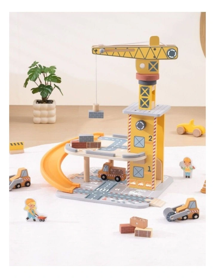 Tooky Toy Port Crane Set With Trucks And Figures Educational Construction 3 image 2
