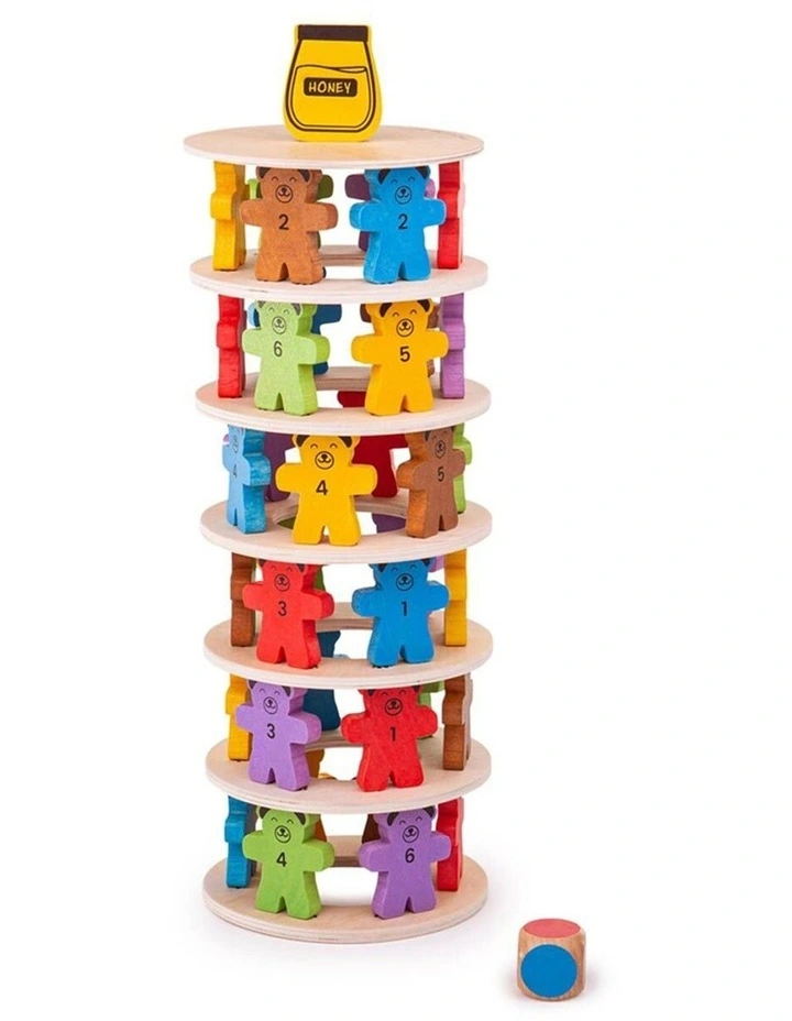 Bigjigs Toys Wooden Tumbling Teddies Kids Toy 2-5y Multicoloured 48cm image 1