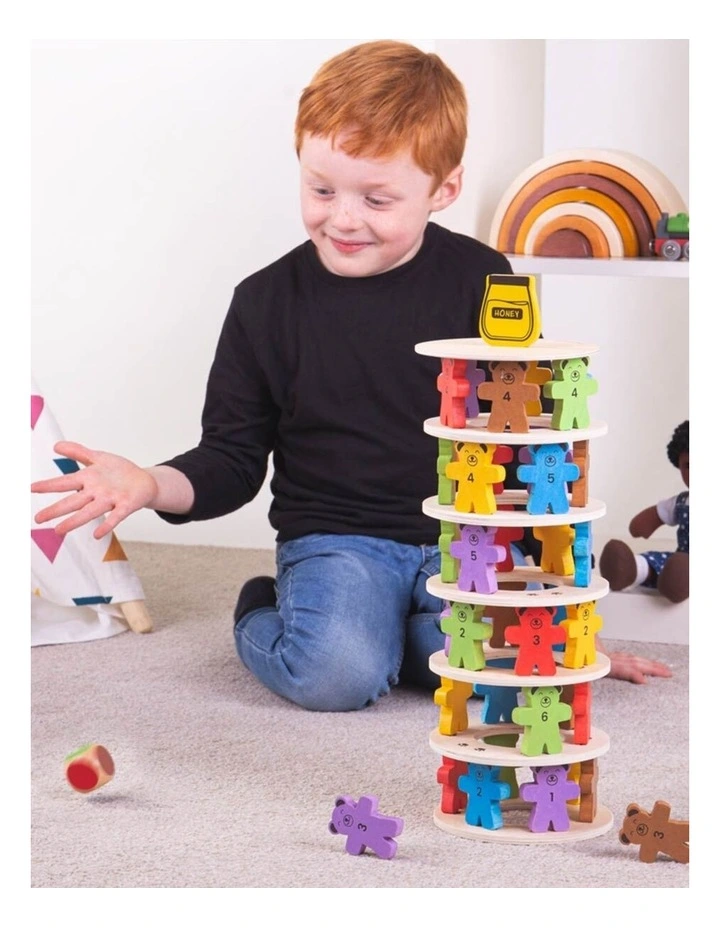 Bigjigs Toys Wooden Tumbling Teddies Kids Toy 2-5y Multicoloured 48cm image 3