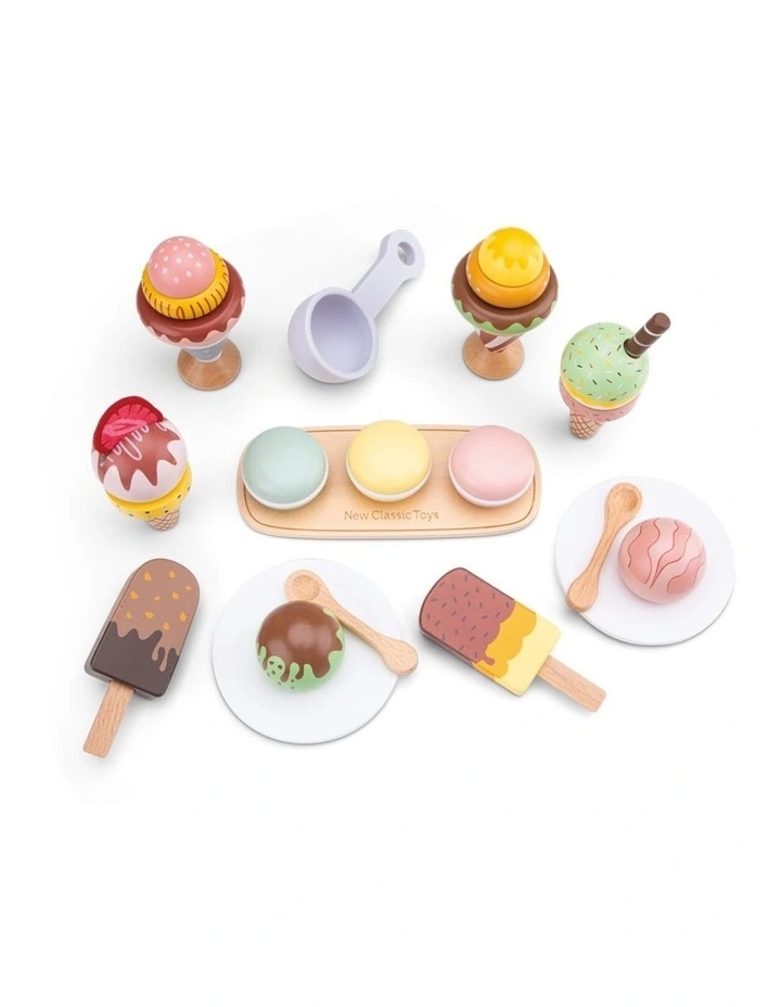 25pc New Classic Toys Stacking Ice Cream Toy Set Kids Children 3y Wooden image 1