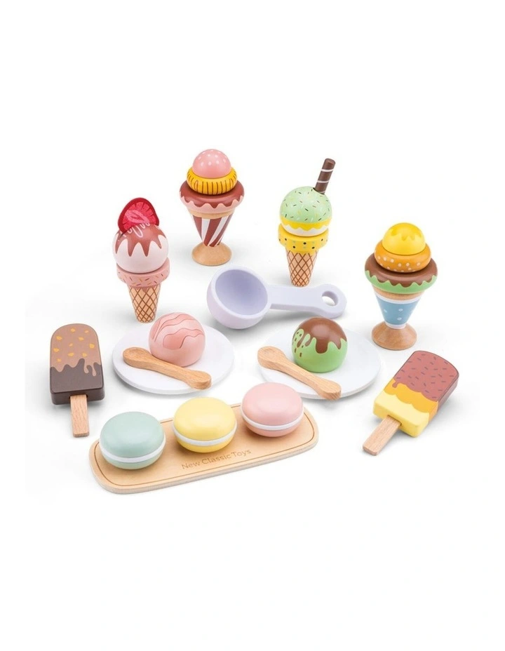 25pc New Classic Toys Stacking Ice Cream Toy Set Kids Children 3y Wooden image 2