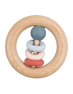 Koala Dream Silicone Wooden Teether Ring Red Baby 4M 