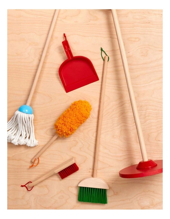 6pc Melissa & Doug Kids Toy Cleaning Kit with Stand 3y image 2