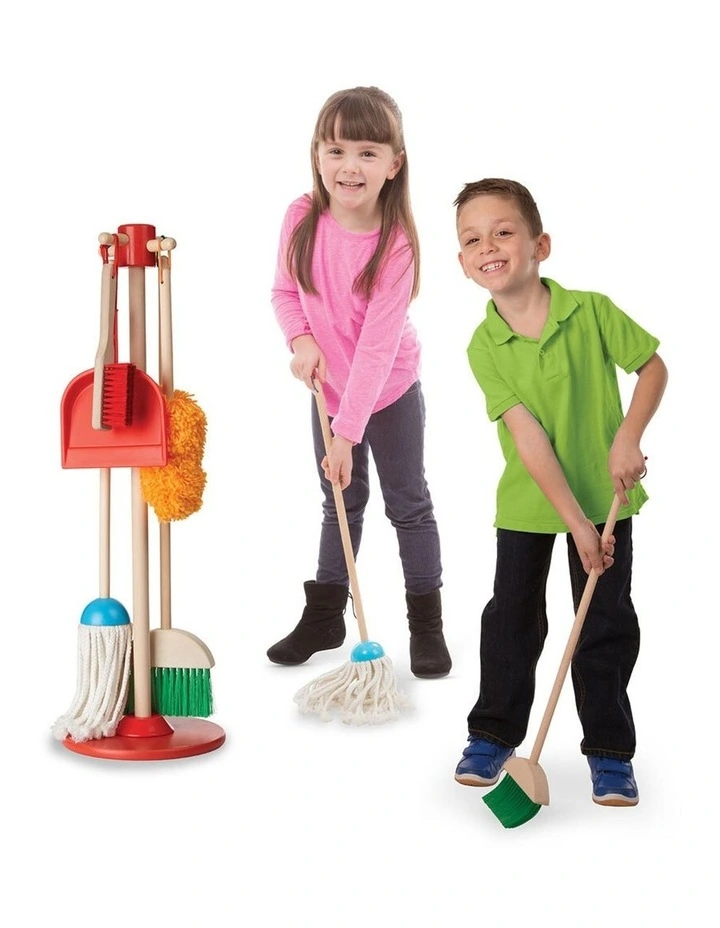 6pc Melissa & Doug Kids Toy Cleaning Kit with Stand 3y image 3