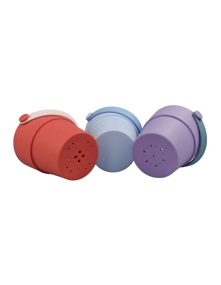 3pc Koala Dream Silicone Shower Buckets Set Purple Bath Toy 6m image 2
