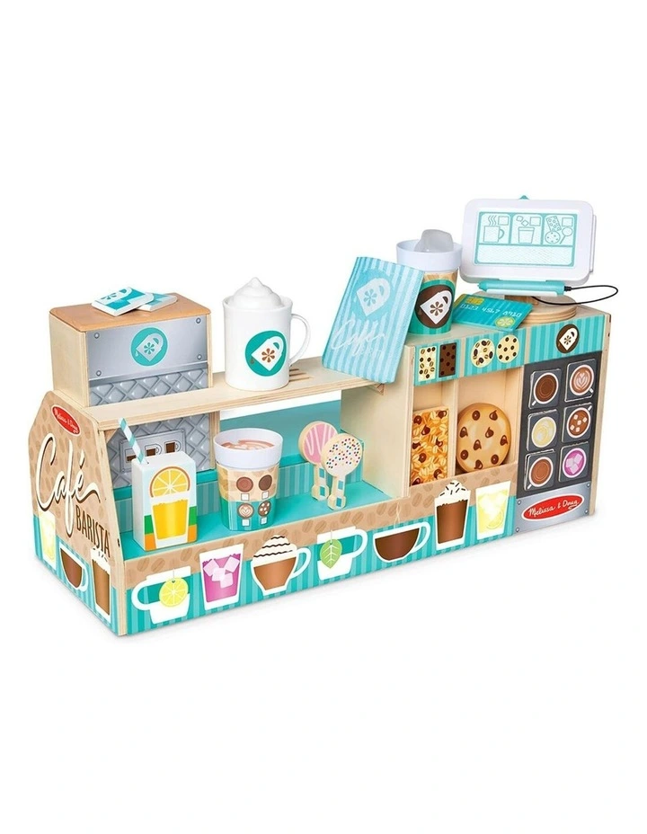 Melissa and Doug Caf Barista Coffee Shop Pretend Play Kids Toy Set 3y image 1