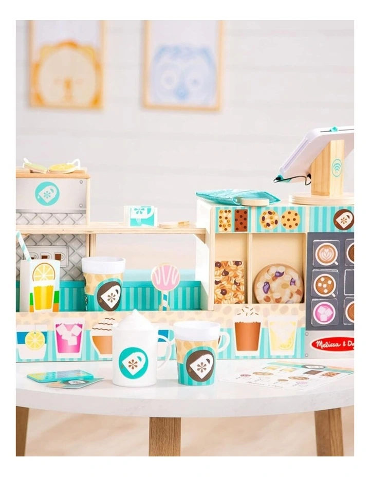 Melissa and Doug Caf Barista Coffee Shop Pretend Play Kids Toy Set 3y image 3