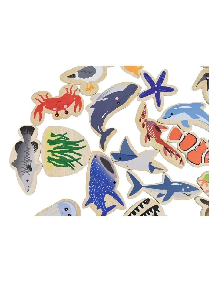 2x 25pc Koala Dream Fridge Friends Australian Sea Animals Wooden Magnets 2y image 6
