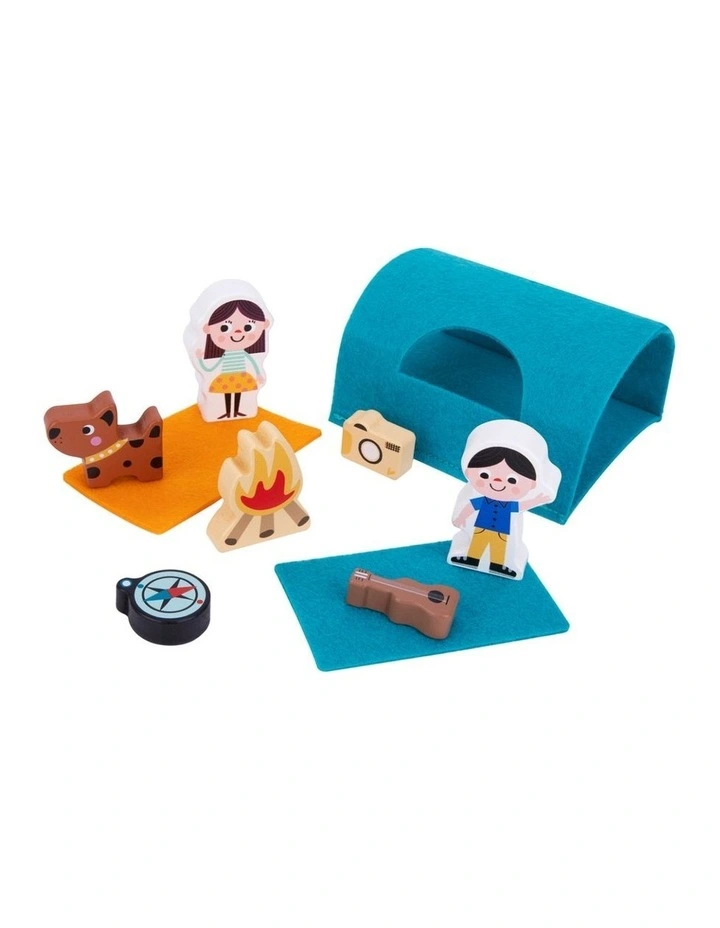 Tooky Toy Kids Camping RV Caravan Wooden Playset Pretend Play 3 Years Plus image 3