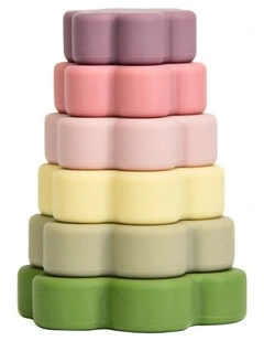 Annabel Trends Silicone Stackable Baby Infant Toy Flower Shape 13x9.5cm