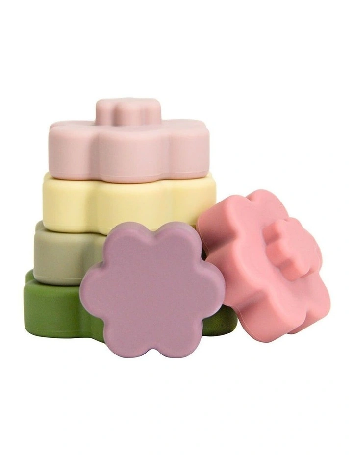 Annabel Trends Silicone Stackable Baby Infant Toy Flower Shape 13x9.5cm image 4
