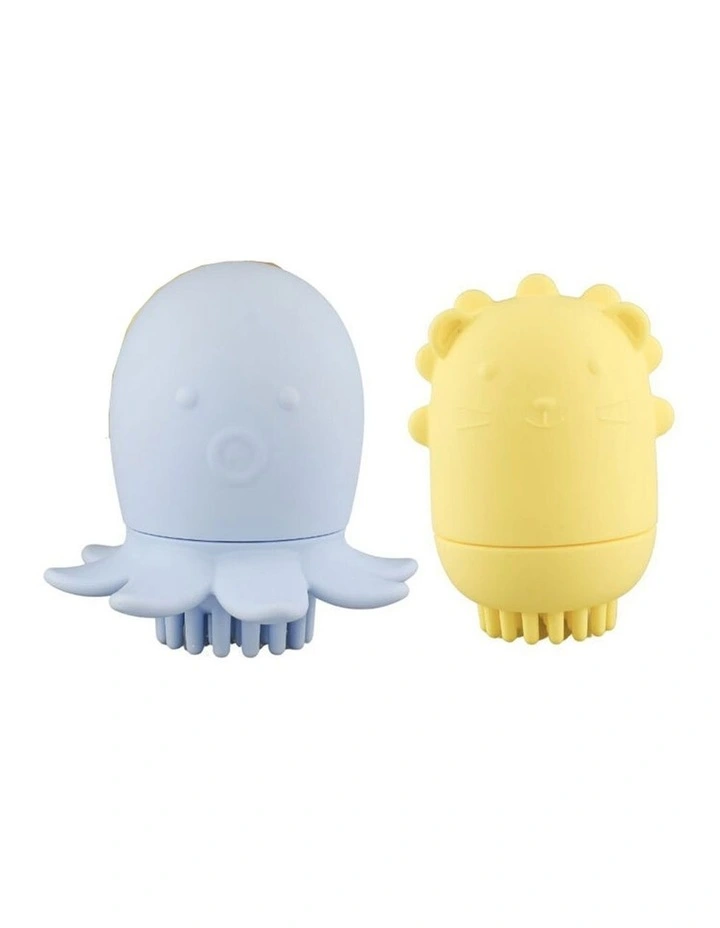 2pc Koala Dream Silicone Animal Bath Shower Brush Set Multi Colour 6m image 1