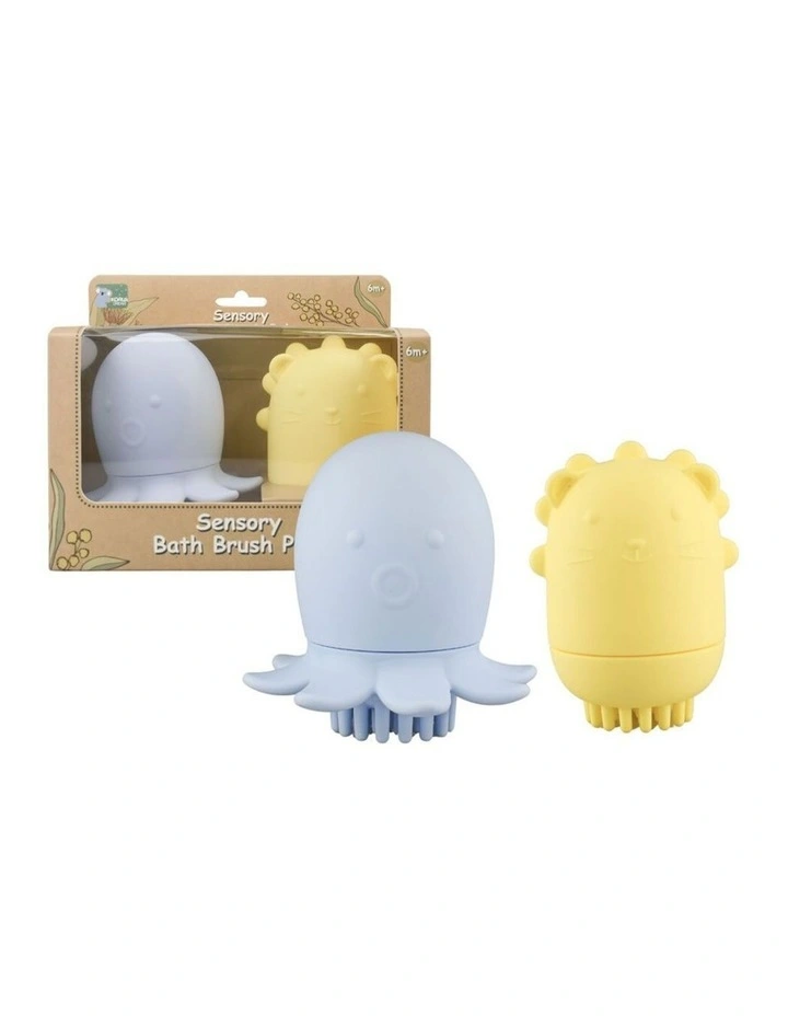 2pc Koala Dream Silicone Animal Bath Shower Brush Set Multi Colour 6m image 4