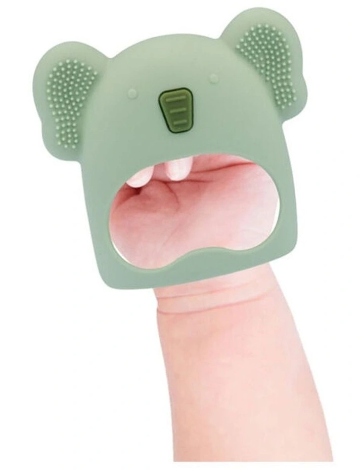 Koala Dream Silicone Tactile Soothing Baby Gums Teething Mitten Green 4m image 5