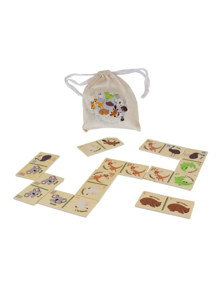 Koala Dream Bush Buddies Wooden Dominoes Australian Animals Theme 28 Piece 3y image 3