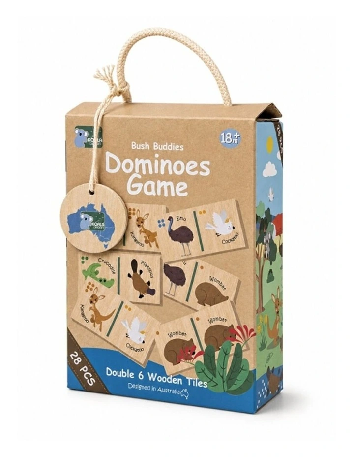 Koala Dream Bush Buddies Wooden Dominoes Australian Animals Theme 28 Piece 3y image 5