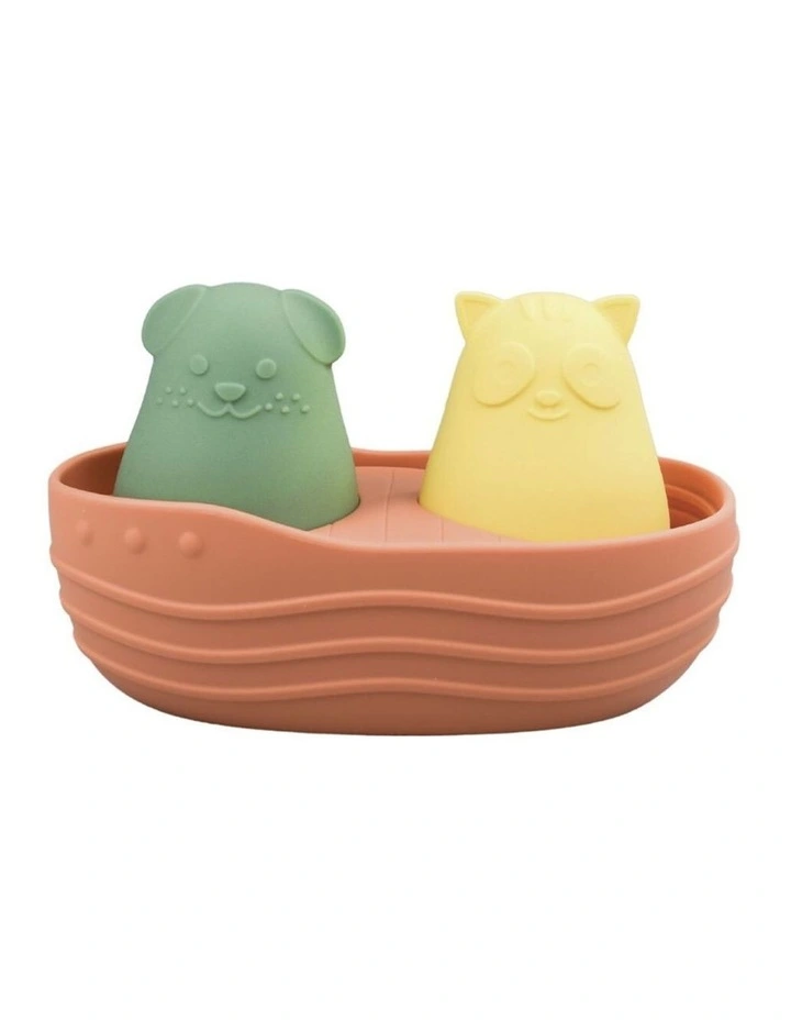 Koala Dream Silicone Cat And Dog Bath Boat With Squirters Orange 6m image 1