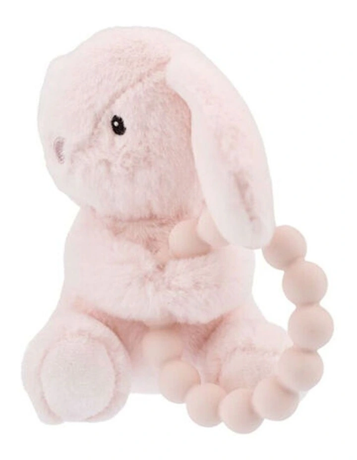 Koala Dream Snuggle Pal Rosie Rabbit With Silicone Teething Ring Pink 0m  image 3